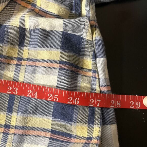 Guess Mens Flannel Button Down Slim Fit Coupe Serree Shirt Western Pearl Snap L - Picture 9 of 9